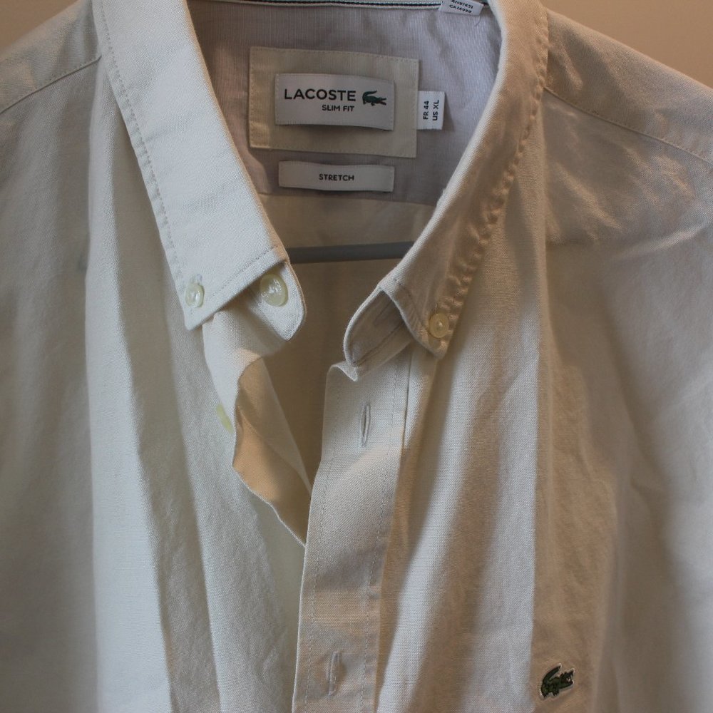 Lacoste white shirt NEW XL slim fit